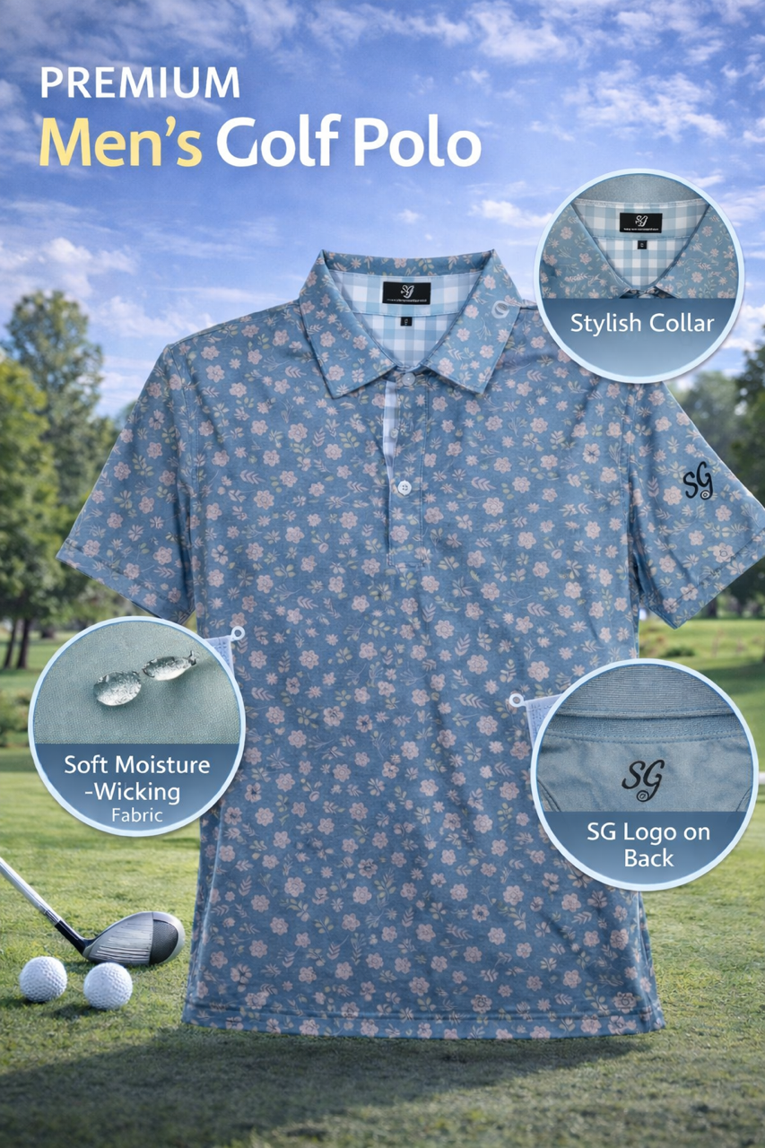 SWINGERS Golf Polo Floral Pattern